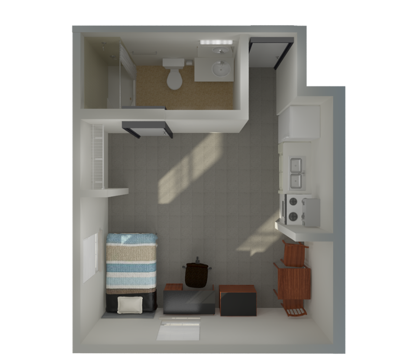 towers studio floor plan